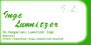 inge lumnitzer business card